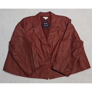 Ava & Viv Women's Brick Red Blazer Size 4X Jacket